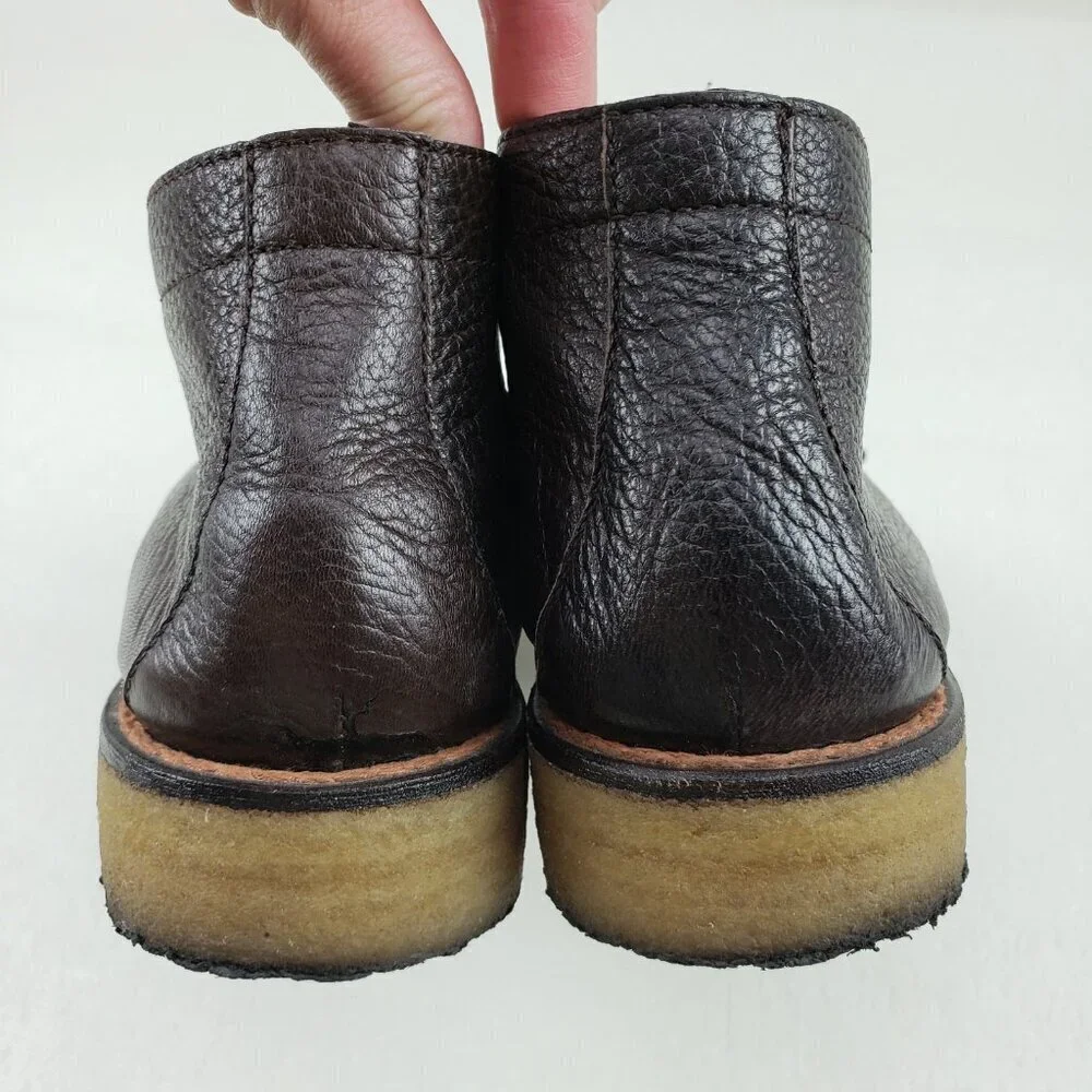 Taft Brown Leather Chukka Boot Mens 9 EU 42 Lace Up Gum Sole Shoe Handmade Spain